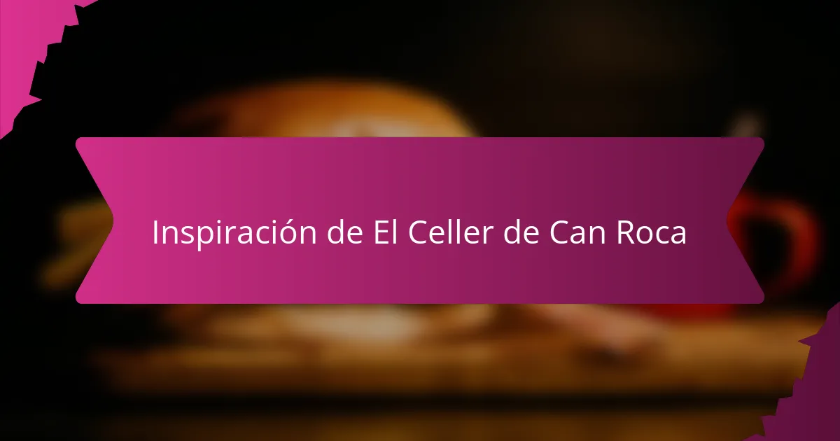 Inspiración de El Celler de Can Roca
